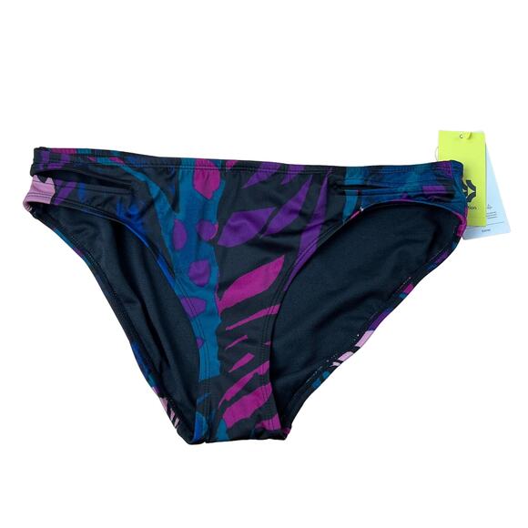 All in Motion Women's Black Cut Out Hipster Bikini Bottom - Size Medium - NWT - Picture 1 of 8